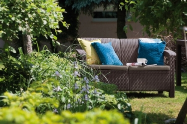 Диван двухместный CURVER Corfu Love Seat коричневый