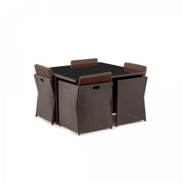 Комплект плетеной мебели Афина-мебель T300A/Y300A-W53 Brown 4Pcs