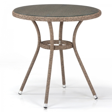 Плетеный стол Афина-мебель T282ANT-W56-D72 Light Brown