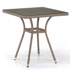 Плетеный стол Афина-мебель T282BNT-W56-70x70 Light Brown