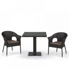 Комплект плетеной мебели Афина-мебель T605SWT/Y97B-W53 Brown 2Pcs