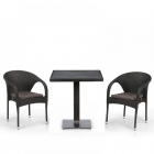 Комплект плетеной мебели Афина-мебель T607D/Y290-W53/52 Brown 2Pcs