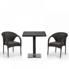 Комплект плетеной мебели Афина-мебель T607D/Y290-W53/52 Brown 2Pcs