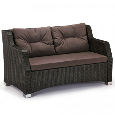 Плетеный диван из искусственного ротанга Афина-мебель S51A-W53 Brown