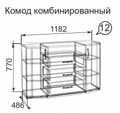 Комод Ижмебель Виктория 12