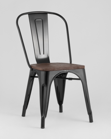 Стул Stool Group Tolix Wood 850 Черный