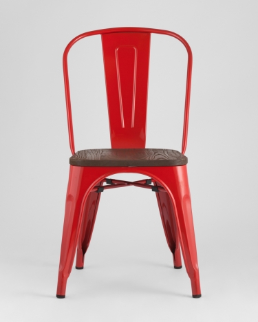 Стул Stool Group Tolix Wood 850 Красный