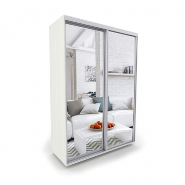 Шкаф-купе 2-х дверный Акцент Купе Акцент-Сим З 1600х600 Выбеленное дерево