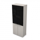 Шкаф высокий со стеклом ALSAV GLOSS LINE 9НШ.005.22 Ivory