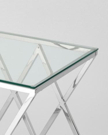 Журнальный стол Stool Group ИНСИГНИЯ 55x55 Серебро