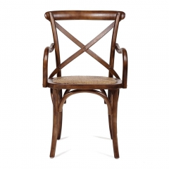 Стул с подлокотниками Tetchair CROSS mod.CB2008 дерево береза, 91х55х52см, Темный Орех 5