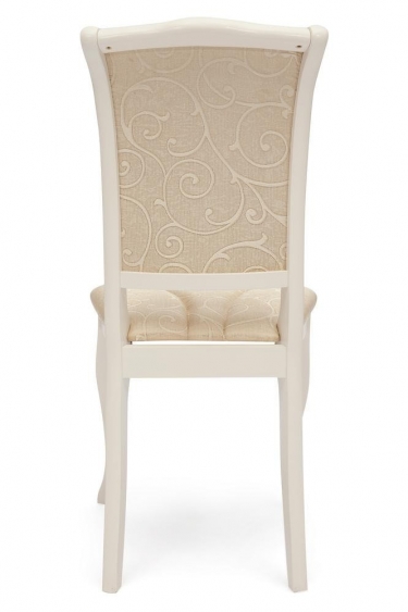 Стул Tetchair Opera OP-SC дерево гевея, 45х53х97см, ivory white слоновая кость 2-5, ткань бежевая A168B
