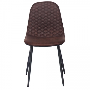 Стул Tetchair STORM mod. 807 металл,ткань наппа, 46 х 53 х 87 х 49 см, темно-коричневый/черный, PK-03