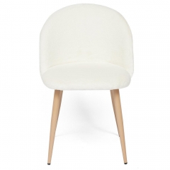 Стул Tetchair MELODY mod. 4997 металл/плюш, 52х49х78см, белый/натуральное дерево