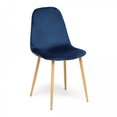 Стул Tetchair BREEZE mod. 4724 металл/ткань, 44х48х87см,темно-синий/натуральное дерево