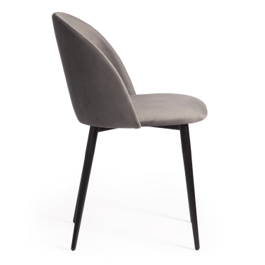 Стул Tetchair MONRO mod. 710 ткань/металл, 56х51х80 см, высота до сиденья 47 см, серый barkhat 26/черный