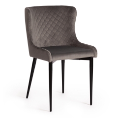 Стул Tetchair MANTRA mod. 713 ткань/металл, 49х61х82 см, высота до сидения 49 см, серый barkhat 26/черный