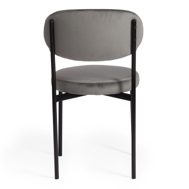 Стул Tetchair REVO mod. 7033 ткань/металл, 47х54х82 см, высота до сиденья 47 см, серый barkhat 26/черный