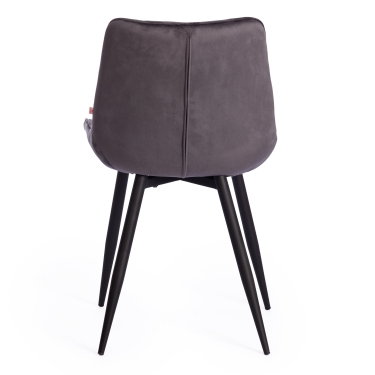 Стул Tetchair ABRUZZO mod. 8060 металл,ткань, 42 х 60 х 84 х 49 см, серый вельвет HLR-21