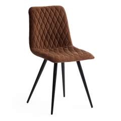Стул Tetchair CHILLY X mod. 7096-1 ткань/металл, 45x53х88 см, высота до сиденья 50 см, коричневый barkhat 12/черный