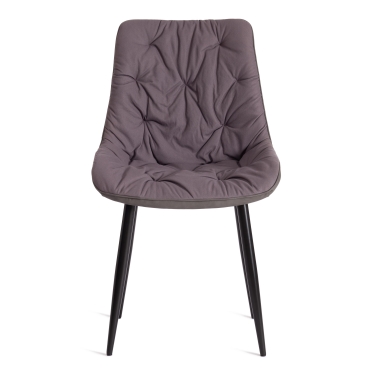 Стул Tetchair ALTUS mod. 2334 ткань/экокожа/металл, 53x61x88 см, серый/темно-серый/черные ножки