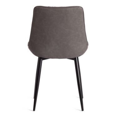 Стул Tetchair ALTUS mod. 2334 ткань/экокожа/металл, 53x61x88 см, серый/темно-серый/черные ножки