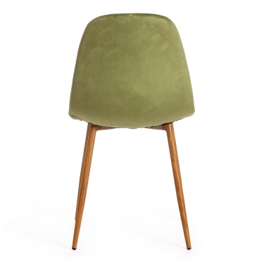 Стул Tetchair BREEZE mod. 4724 вельвет/металл, 44 х 53 х 87 см, Green зеленый HLR54 / натуральный