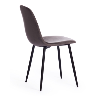 Стул Tetchair BREEZE mod. 4724 вельвет/металл, 44 х 53 х 87 см, Light grey светло-серый HLR24 / черный