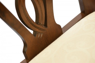 Стул Tetchair Афродита/ Aphrodite дерево гевея, 46х54х99см, Cappuchino , ткань кремовая с рисунком 3321