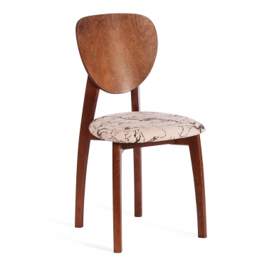 Стул Tetchair DIAMANTE мягкое сидение бук, 42x42x85см, коричневый, ткань Крекс Беж
