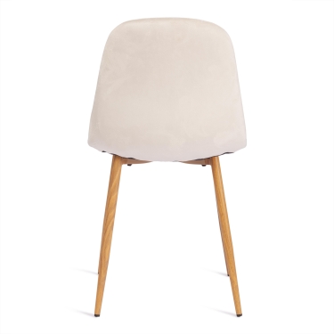 Стул Tetchair BREEZE mod. 4724 вельвет/металл, 44 х 53 х 87 см, Light beige светло-бежевый HLR1 / натуральный