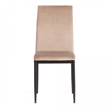 Стул Tetchair CAPRI mod. 39 металл, вельвет, 49.5 х 41 х 93,5 см, Beige бежевый HLR8 / черный