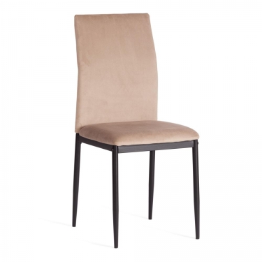 Стул Tetchair CAPRI mod. 39 металл, вельвет, 49.5 х 41 х 93,5 см, Beige бежевый HLR8 / черный
