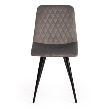 Стул Tetchair CHILLY X mod. 7096-1 / 1 шт. в упаковке ткань/металл, 45x53х88 см, высота до сиденья 50 см, серый barkhat 26/черный