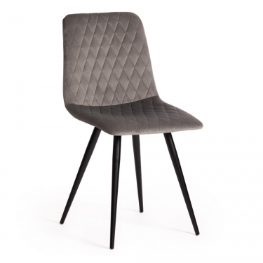 Стул Tetchair CHILLY X mod. 7096-1 / 1 шт. в упаковке ткань/металл, 45x53х88 см, высота до сиденья 50 см, серый barkhat 26/черный
