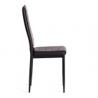 Стул Tetchair Easy mod. 24-1 металл, экокожа, 49 х 41 х 98 см, Black Черный / Black Черный