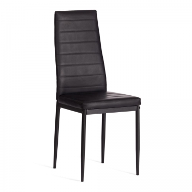 Стул Tetchair Easy mod. 24-1 металл, экокожа, 49 х 41 х 98 см, Black Черный / Black Черный