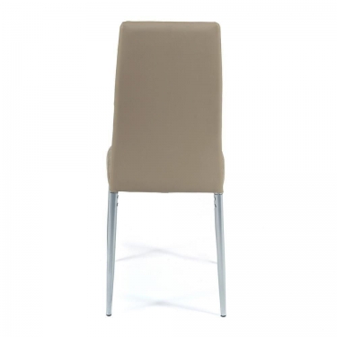 Стул Tetchair Easy mod. 24 / 1 шт. в упаковке металл/экокожа, 40x42x95.5, пепельно-коричневый/серый