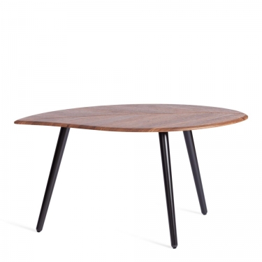 Журнальный стол Tetchair RIMMINI мдф, 77х78х50,4 см, орех кантри/черный
