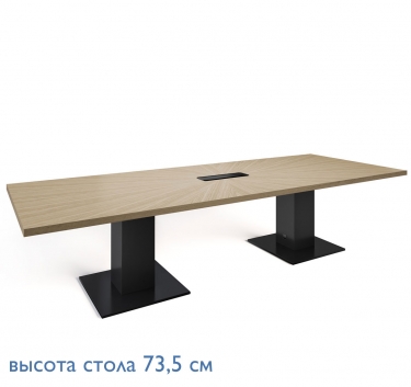 RENZ/TESLA Стол д/перегов L320 СВ.ЭВКАЛИПТ/ЧЕРНЫЙ Profoffice 104 402 ECL_L BL