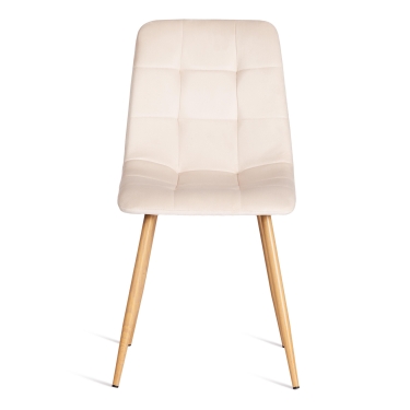 Стул Tetchair CHILLY mod. 7094-1 вельвет/металл, 44,5х52,5х86 см, beige бежевый HLR2 / натуральный