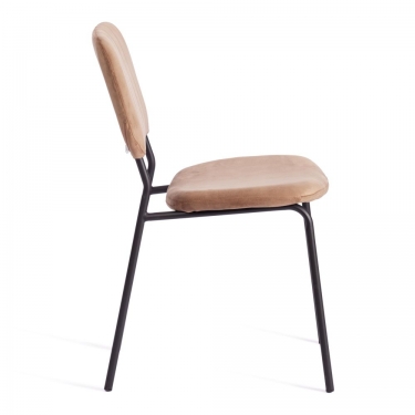 Стул Tetchair CAROL mod. UC06 / 1 шт. в упаковке металл, вельвет, 45 х 56 х 82 см, Brown коричневый HLR11 / черный