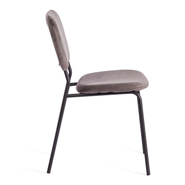 Стул Tetchair CAROL mod. UC06 / 1 шт. в упаковке металл, вельвет, 45 х 56 х 82 см, Light grey светло-серый HLR24 / черный