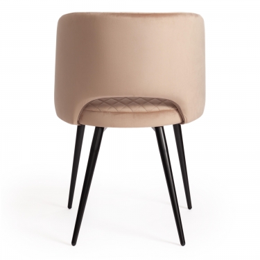 Стул Tetchair WIND mod. 717 / 1 шт. в упаковке ткань/металл, 55х55х80 см, высота до сиденья 48 см, бежевый barkhat 5/черный
