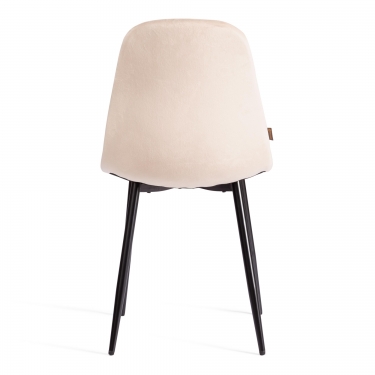 Стул Tetchair BREEZE mod. JSC-58 Велюр/металл , 44 х 53 х 86 см, creamy кремовый HLR 5 / черный