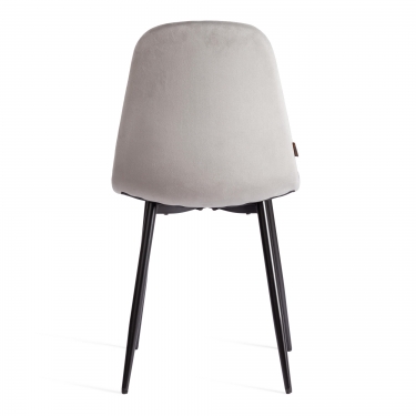 Стул Tetchair BREEZE mod. JSC-58 Велюр/металл , 44 х 53 х 86 см, grey серый HLR 19 / черный