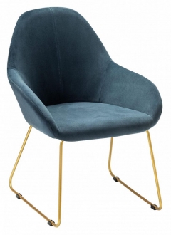 Стул R-home Kent Diag blue/Линк золото