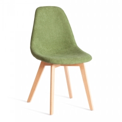 Стул Tetchair CINDY SOFT mod. C1021F1-1 фактурный велюр/дерево бук, 55 х 48 х 83 см, Зеленый LY1701-7 / натуральный