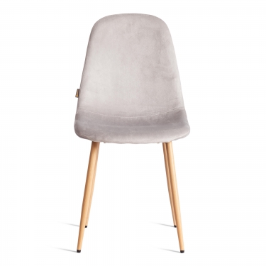 Стул Tetchair BREEZE mod. JSC-58 Велюр/металл , 44 х 53 х 86 см, Light grey светло-серый HLR14 / натуральный