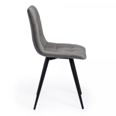 Стул Tetchair CHILLY mod. 7095-1 / 1 шт. в упаковке ткань/металл, 45x53х88 см, высота до сиденья 50 см, серый barkhat 26/черный
